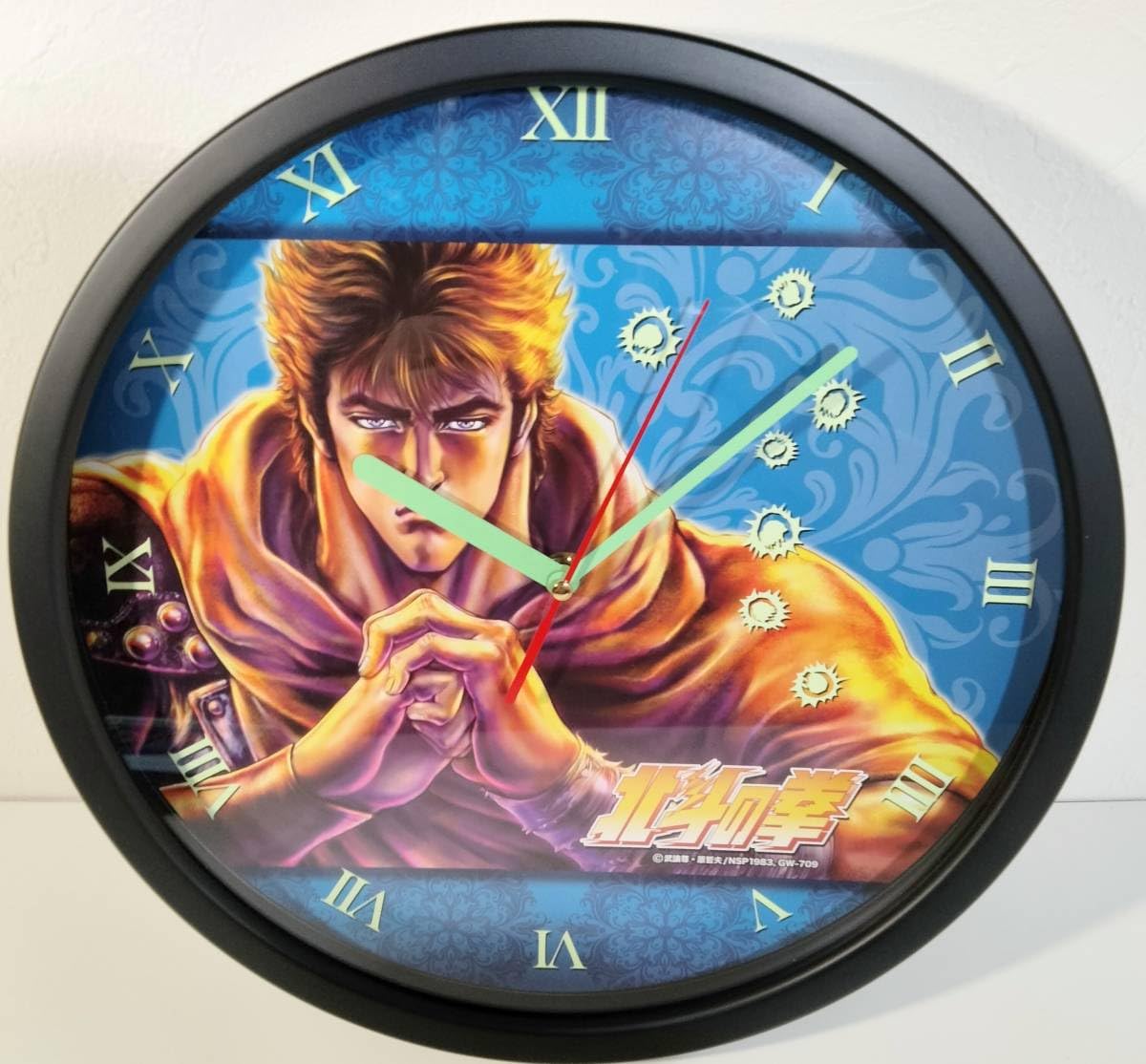 Amazon.co.jp: 北斗の拳 畜光 北斗七星 ウォールクロック 壁掛け時計